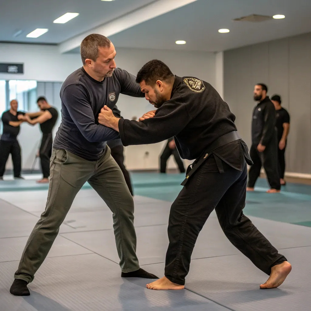 Advanced technique in a self-defense class